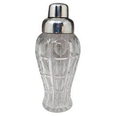 Preciosa Coctelera de Cristal Tallado de Bohemia de los años 60, de Masini. Fabricado en Italia