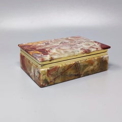1960s Mid-Century Modern Onyx Jewelry Box, Made in Italy, Excellent
