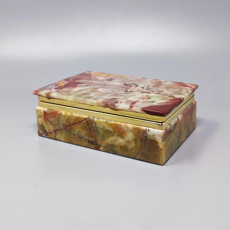 Mid-Century Modern Boîte magnifique des années 1960 en onyx. Fabriqué en Italie en vente