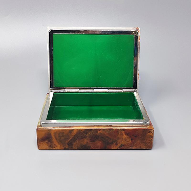 Mid-20th Century 1960s Gorgeous Box in Onyx. Made in Italy For Sale