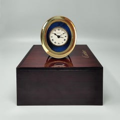 1960s Gorgeous Cartier Desk Travel Alarm Clock Pendulette. Made in Swiss