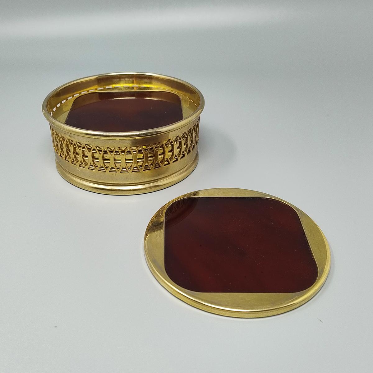 Años 60 Precioso juego de cóctel de E. Orefice en lucita y latón. Fabricado en Italia en venta 4