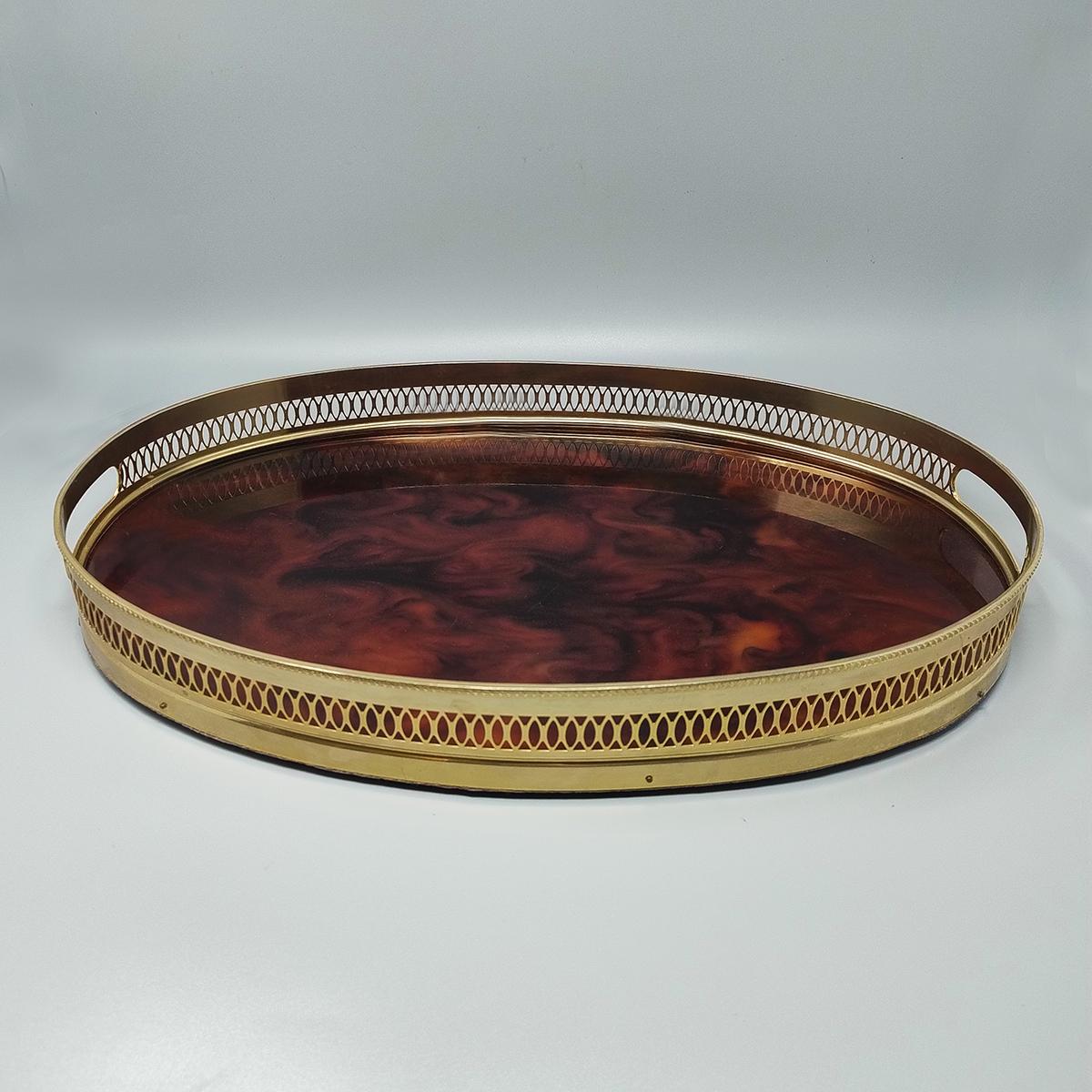 Años 60 Precioso juego de cóctel de E. Orefice en lucita y latón. Fabricado en Italia en venta 6