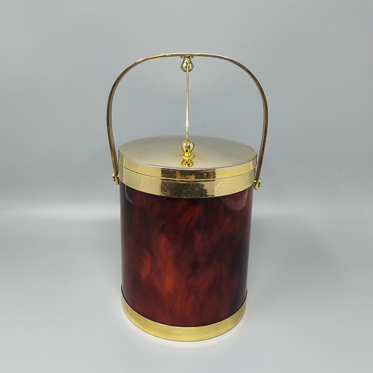 Años 60 Precioso juego de cóctel de E. Orefice en lucita y latón. Fabricado en Italia en venta 2