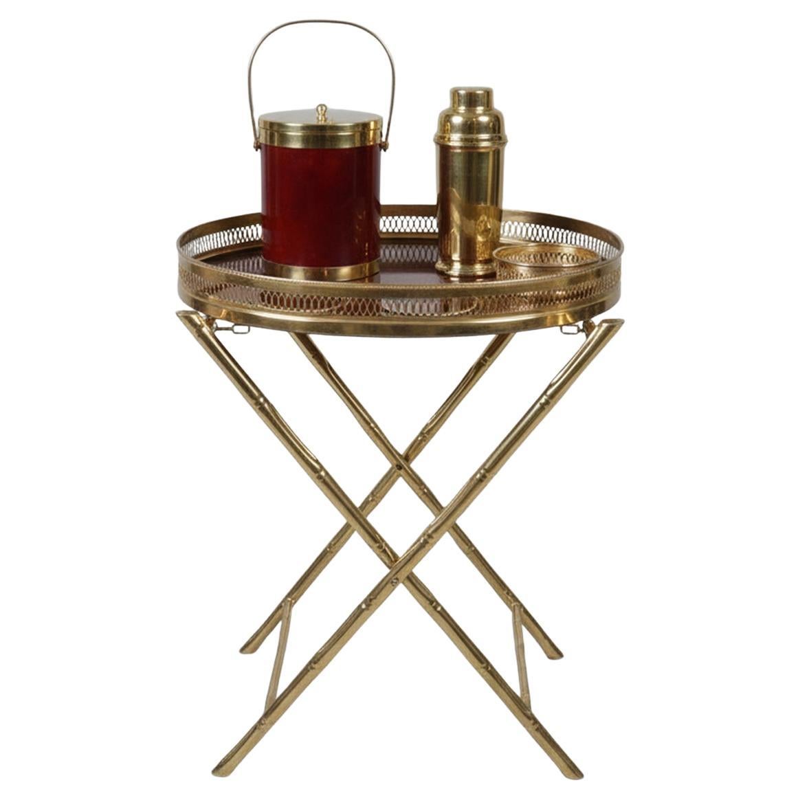 Años 60 Precioso juego de cóctel de E. Orefice en lucita y latón. Fabricado en Italia en venta