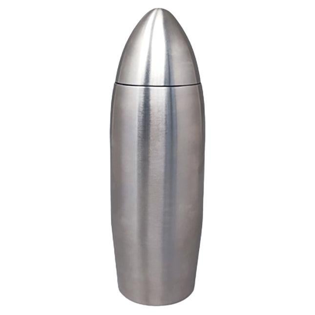 1960s Gorgeous Cocktail Shaker "Bullet" in Stainless Steel, Made in Italy For Sale