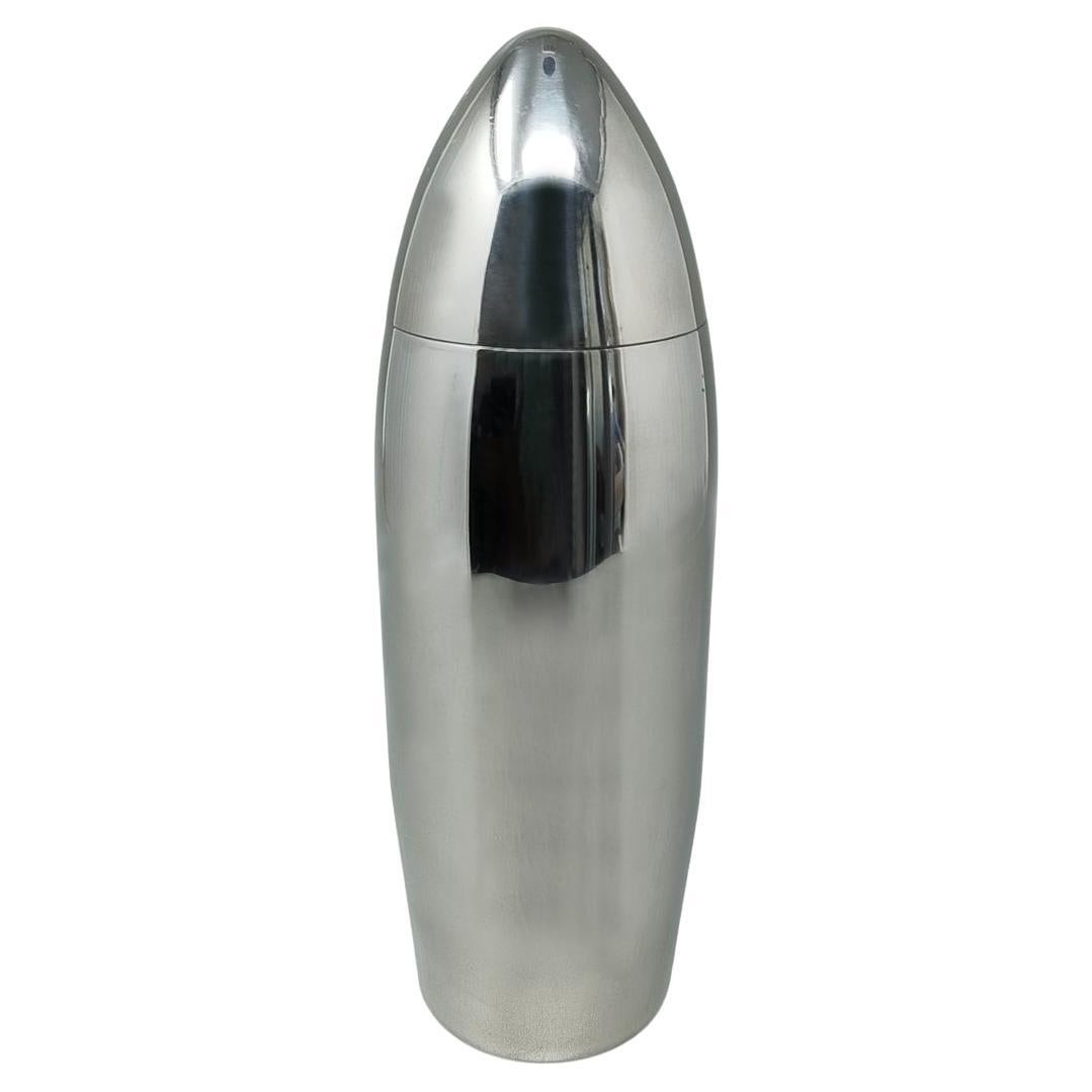1960 Splendido cocktail shaker "Bullet" in acciaio inox, Made in Italy