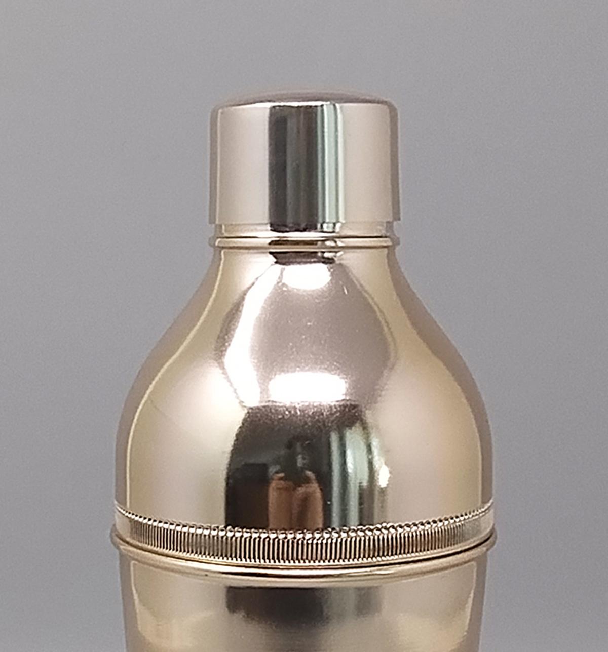 1960er Jahre Wunderschöner Cocktail Shaker aus Aluminium. Hergestellt in Italien (Mitte des 20. Jahrhunderts) im Angebot
