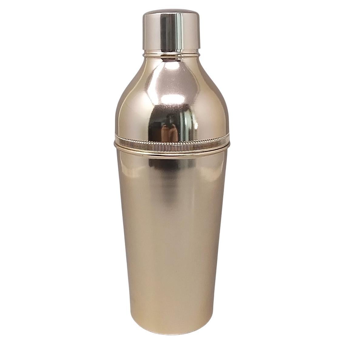 1960s Gorgeous Cocktail Shaker in Aluminum. Made in Italy