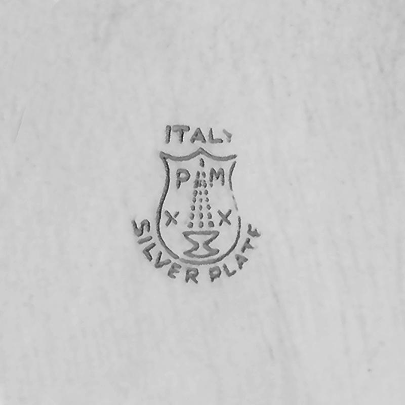 1960er Jahre Wunderschöner Cocktail Shaker aus versilbertem Stahl von P.M. Hergestellt in Italien im Zustand „Hervorragend“ im Angebot in Milano, IT