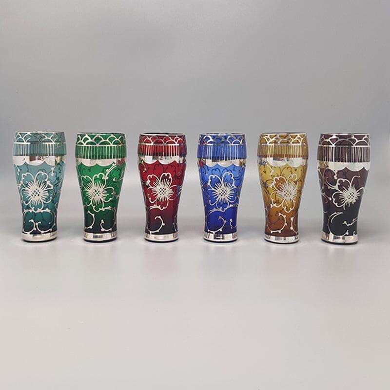 Mid-20th Century 1960s Gorgeous Cocktail Shaker Set with Six Glasses. Made in Italy For Sale