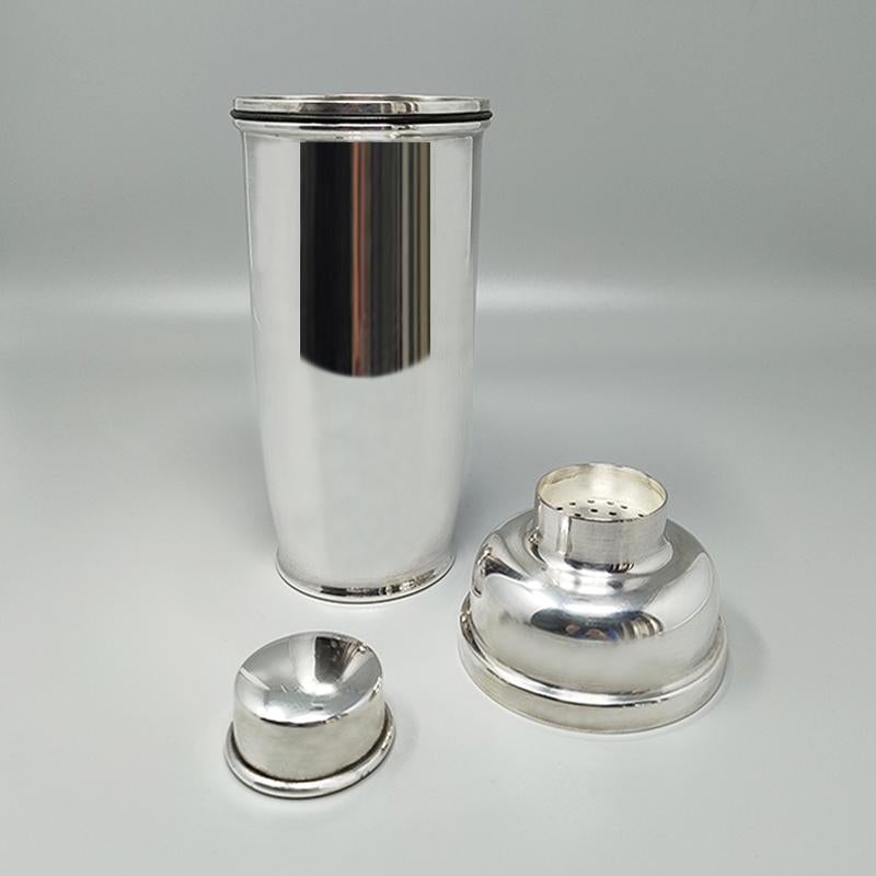 italien Magnifique shaker de cocktail des années 1960 plaqué argent par Zanetta. Fabriqué en Italie en vente