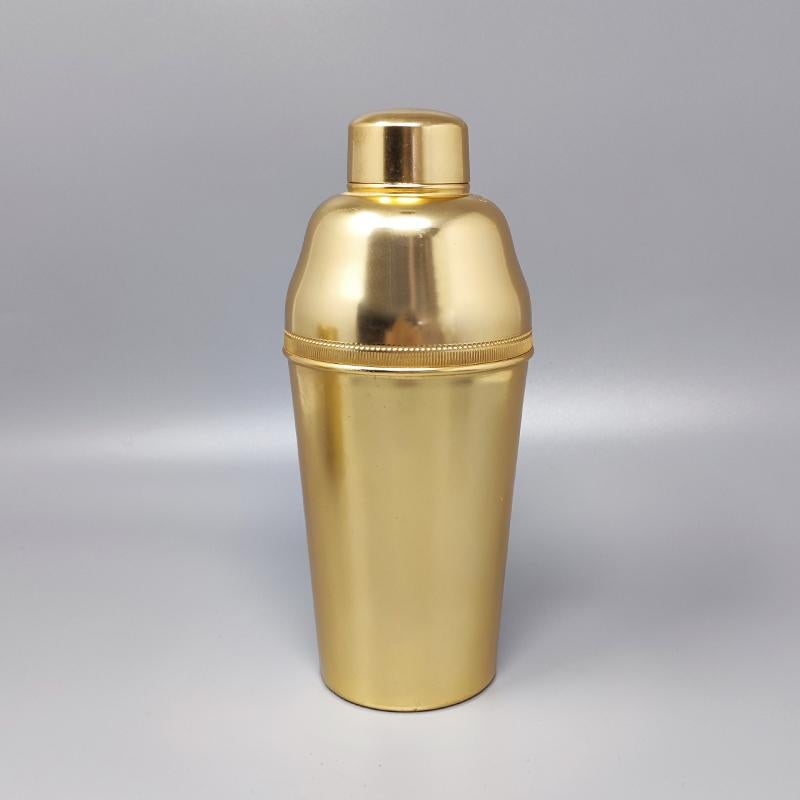 Mid-Century Modern 1960s Gorgeous Cocktail Shaker With Ice Bucket in Aluminium. Made in Italy For Sale
