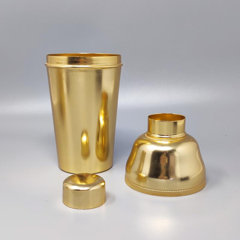 1960s Gorgeous Cocktail Shaker With Ice Bucket in Aluminium. Made in Italy In Excellent Condition For Sale In Milano, IT