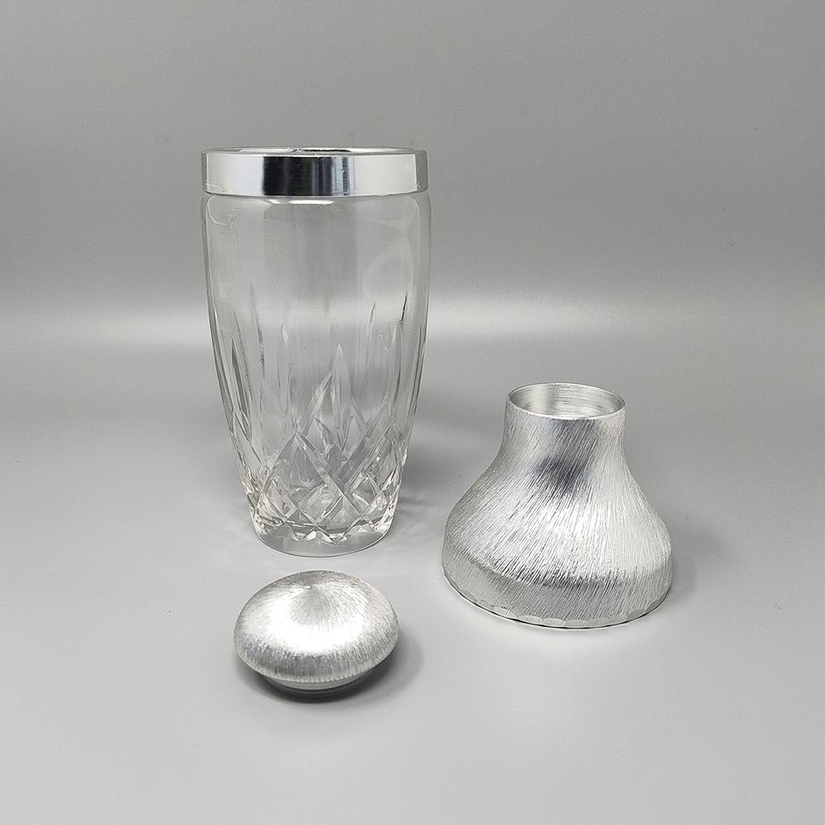 Mid-20th Century 1960s Gorgeous Cut Crystal Cocktail Shaker with Ice Bucket by Arir. For Sale