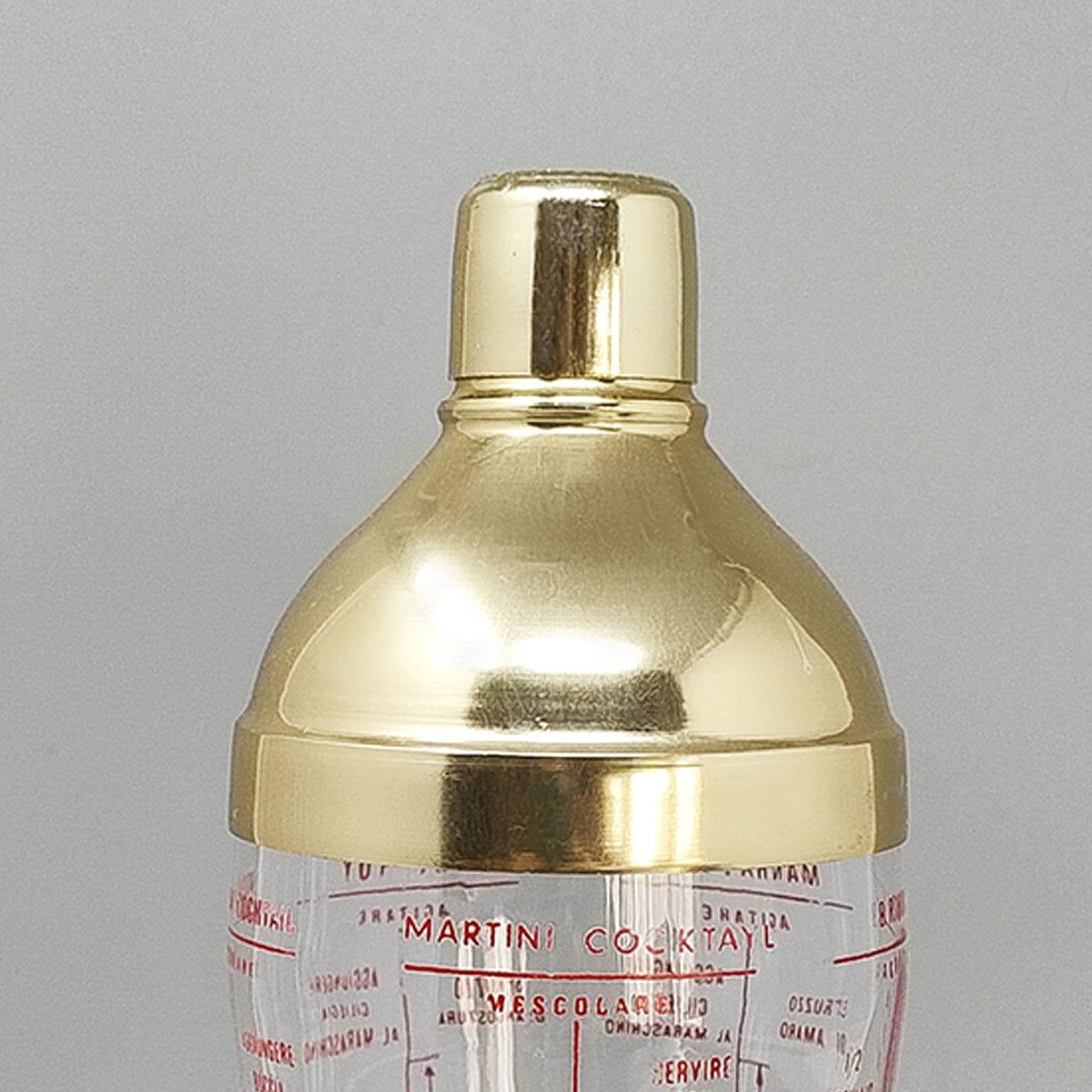 italien Superbe shaker à cocktail en verre des années 1960. Fabriqué en Italie en vente