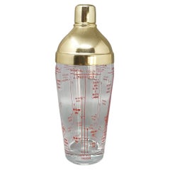 1960s Gorgeous Glass Cocktail Shaker. Made in Italy