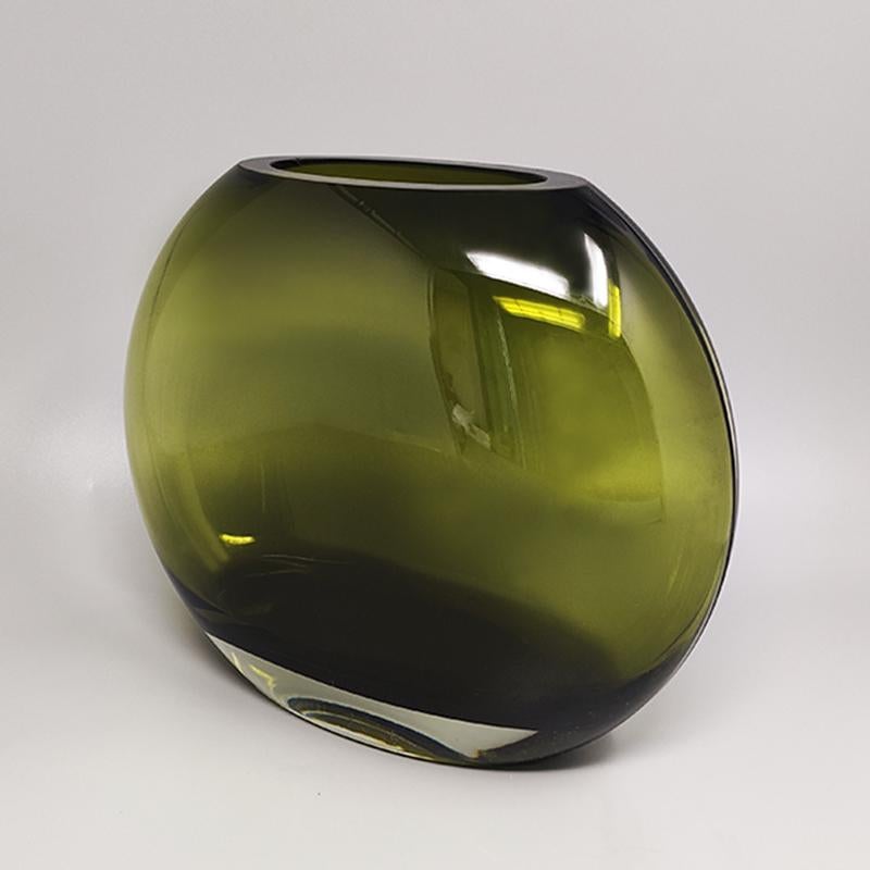 Mid-Century Modern 1960s, Gorgeous Green Vase by Flavio Poli