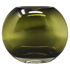 1960s, Gorgeous Green Vase by Flavio Poli