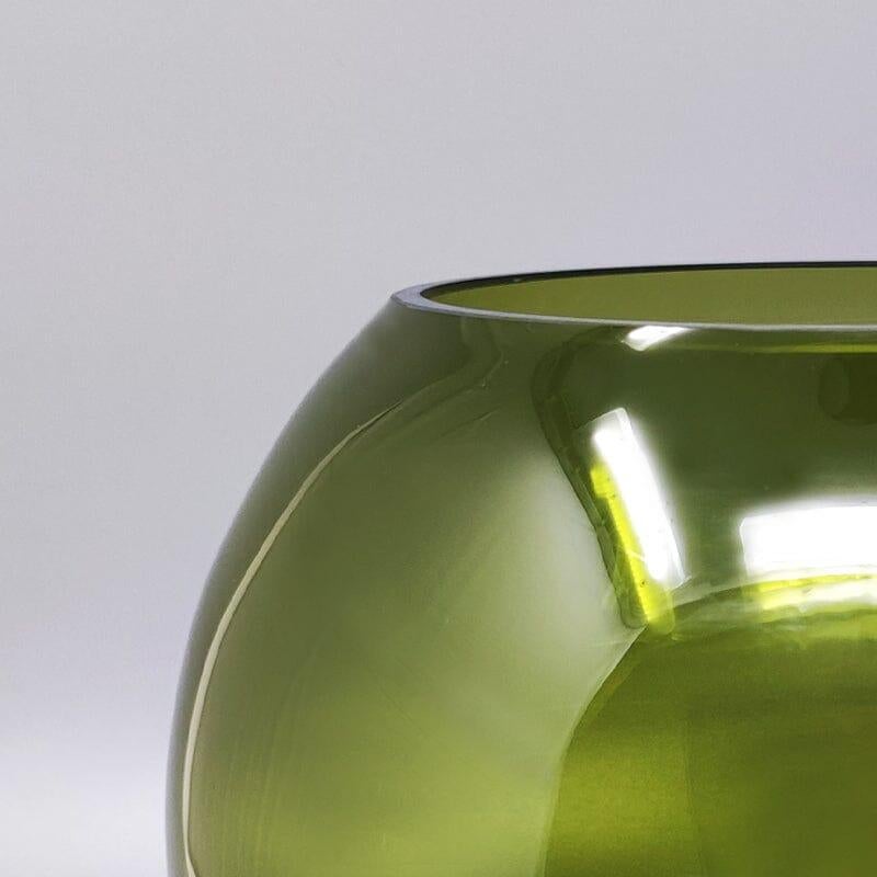 Italian 1960s Gorgeous Green Vase by Flavio Poli, Made in Italy For Sale