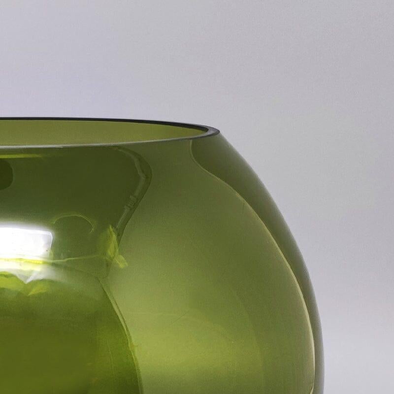 1960er Jahre Wunderschöne grüne Vase von Flavio Poli, hergestellt in Italien im Zustand „Hervorragend“ im Angebot in Milano, IT