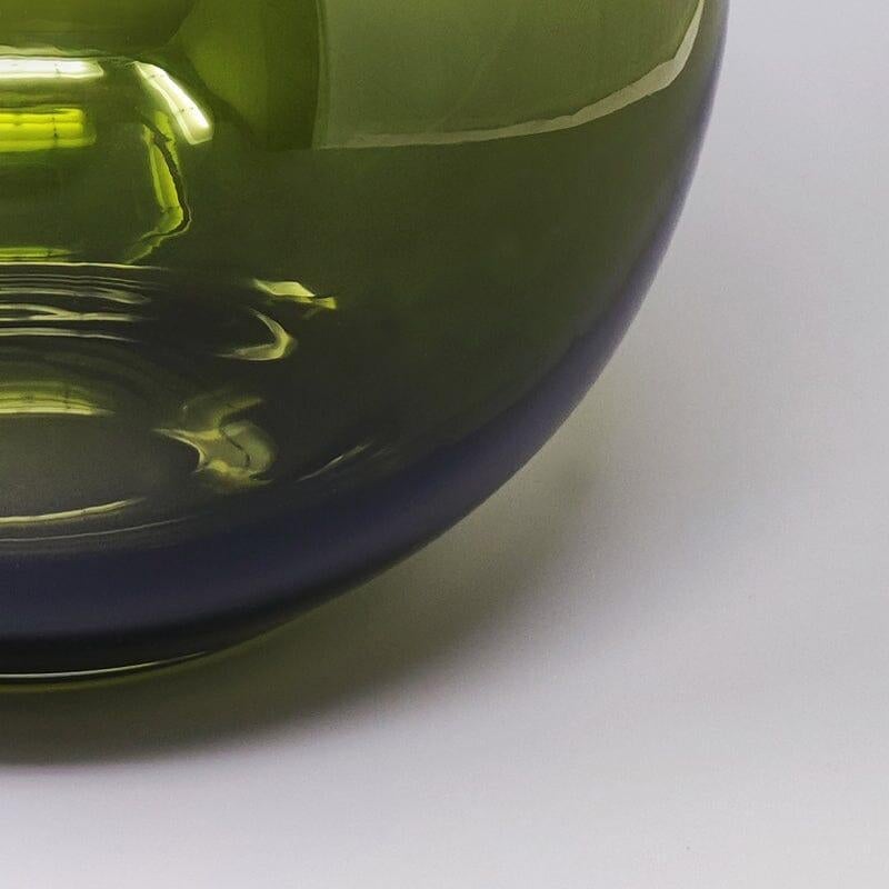 Murano Glass 1960s Gorgeous Green Vase by Flavio Poli, Made in Italy For Sale