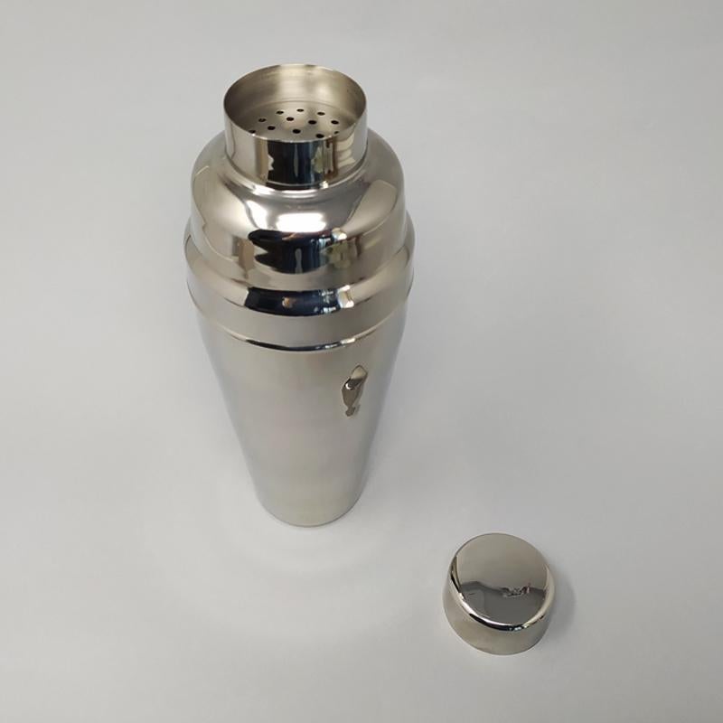 1960s Gorgeous Italian Cocktail Shaker in Stainless Steel In Excellent Condition For Sale In Milano, IT