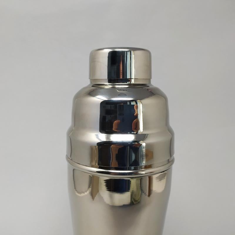 1960s Gorgeous Italian Cocktail Shaker in Stainless Steel For Sale 1