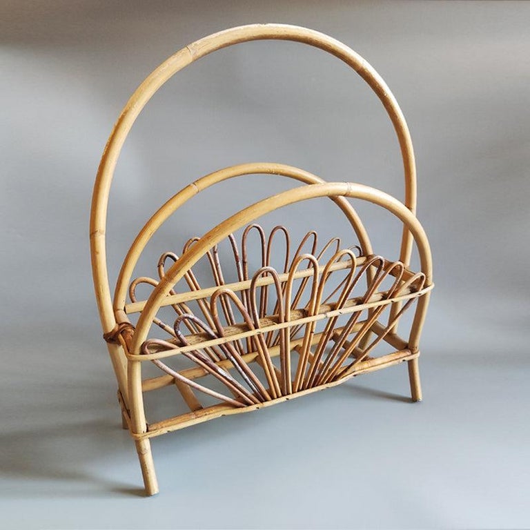 Mid-Century Modern 1960s Gorgeous Magazine Rack by Franco Albini, Made in Italy For Sale
