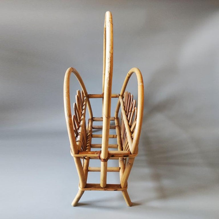 Mid-20th Century 1960s Gorgeous Magazine Rack by Franco Albini, Made in Italy For Sale