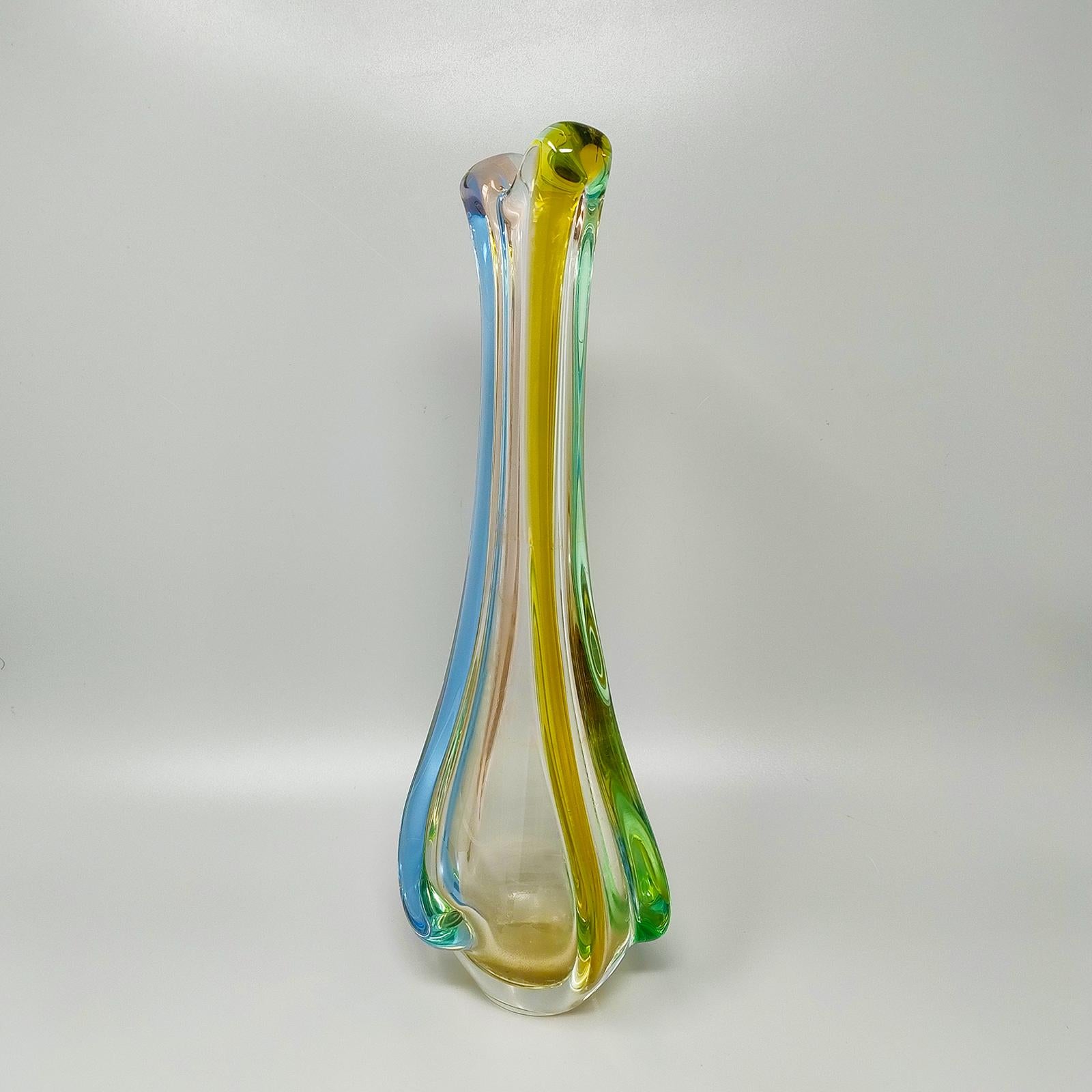 Italiano Splendido vaso di Murano del 1960 di Flavio Poli. Prodotto in Italia in vendita