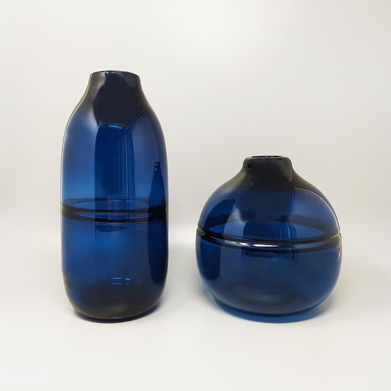 1960s Gorgeous pair of blue vases in Murano glass. Made in Italy
The items are in excellent condition.
Dimensions:
Vase diameter 5,51