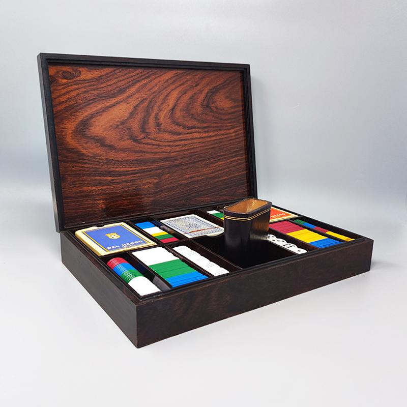 Wood 1960s Gorgeous Playing Cards Box by Ottaviani, Made in Italy