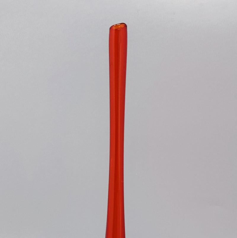 1960s, Gorgeous Red and Green Vase by Flavio Poli In Excellent Condition For Sale In Milano, IT
