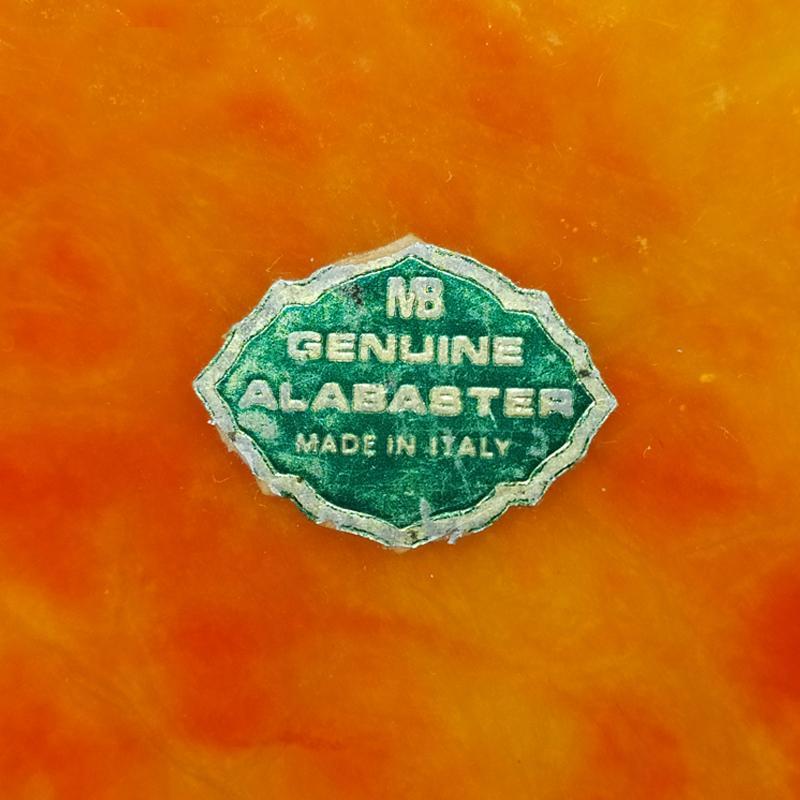 1960er Jahre Wunderschönes lachsfarbenes Alabaster-Räucherset von Romano Bianchi im Angebot 6