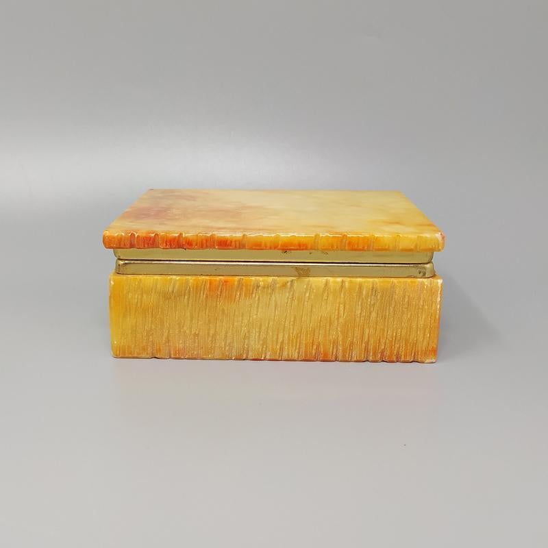 Mid-20th Century 1960s Gorgeous Salmon Colored Alabaster Smoking Set by Romano Bianchi For Sale