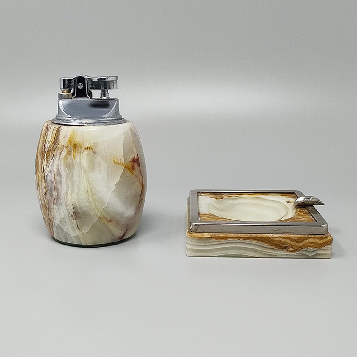 Mid-Century Modern 1960s Gorgeous Smoking Set in Onyx. Fabriqué en Italie en vente