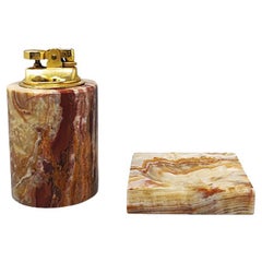 1960 Splendido set da fumo in onice. Prodotto in Italia