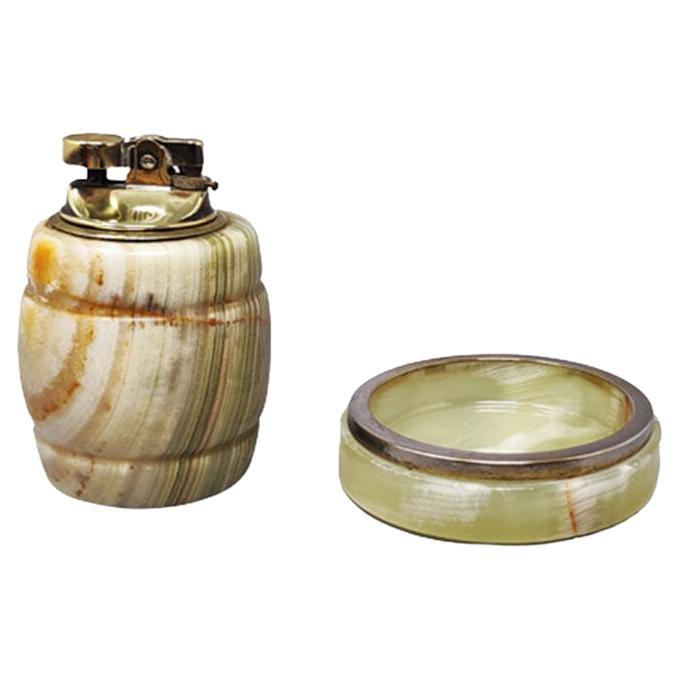 1960s Gorgeous Smoking Set in Onyx. Fabriqué en Italie en vente