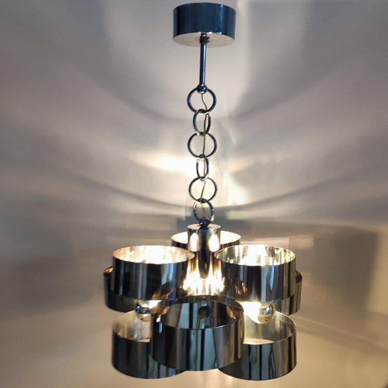 Metallo 1960 Splendida lampada a sospensione A Space di Max Sauze per Sciolari, Made in Italy in vendita