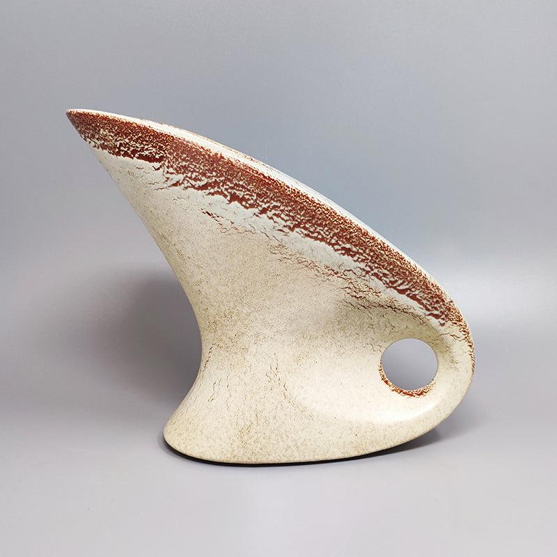 Mid-Century Modern 1960s Gorgeous Vase by Bertoncello in Ceramic. Made in Italy For Sale