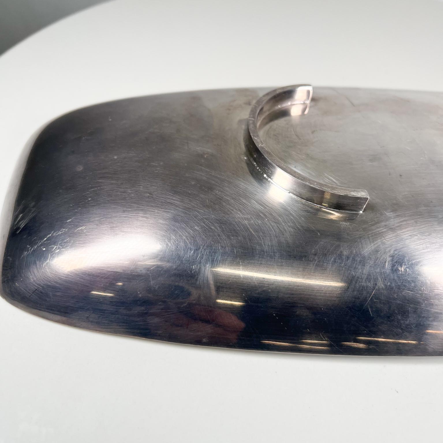 1960s Gorham Sculptural Silverplate Footed Hors D'oeuvres Serving Tray 4