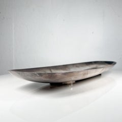 1960s Gorham Sculptural Silverplate Footed Hors D'oeuvres Serving Tray