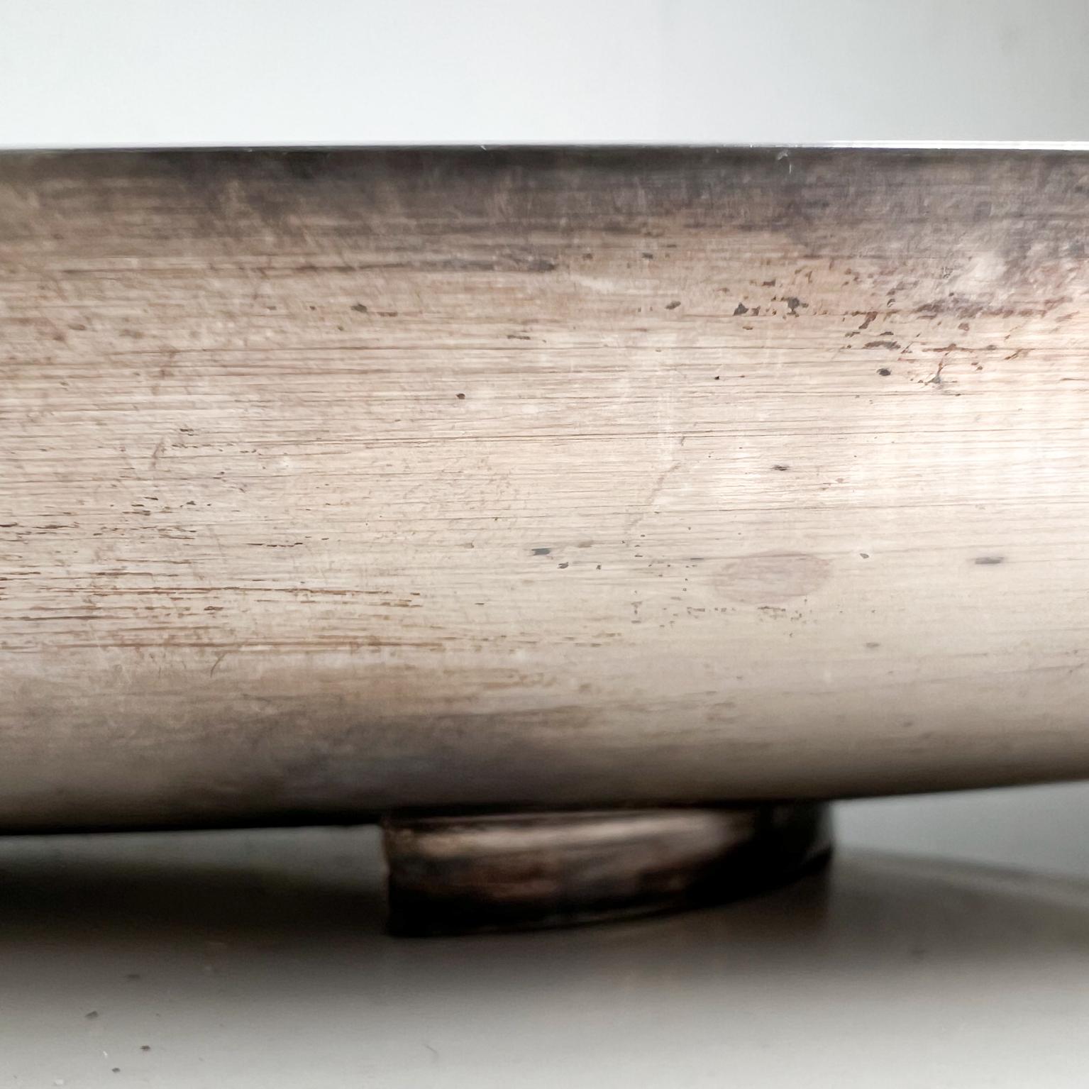 1960s Gorham Sculptural Silverplate Footed Hors D'oeuvres Serving Tray 1