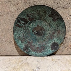 1960 Graziella Laffi Scultura da parete con piatto peruviano in rame argento