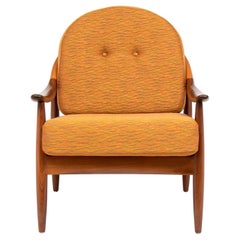1960s Greaves & Thomas Teak Bentwood Teak Spindle Back Armchair Reupholstered