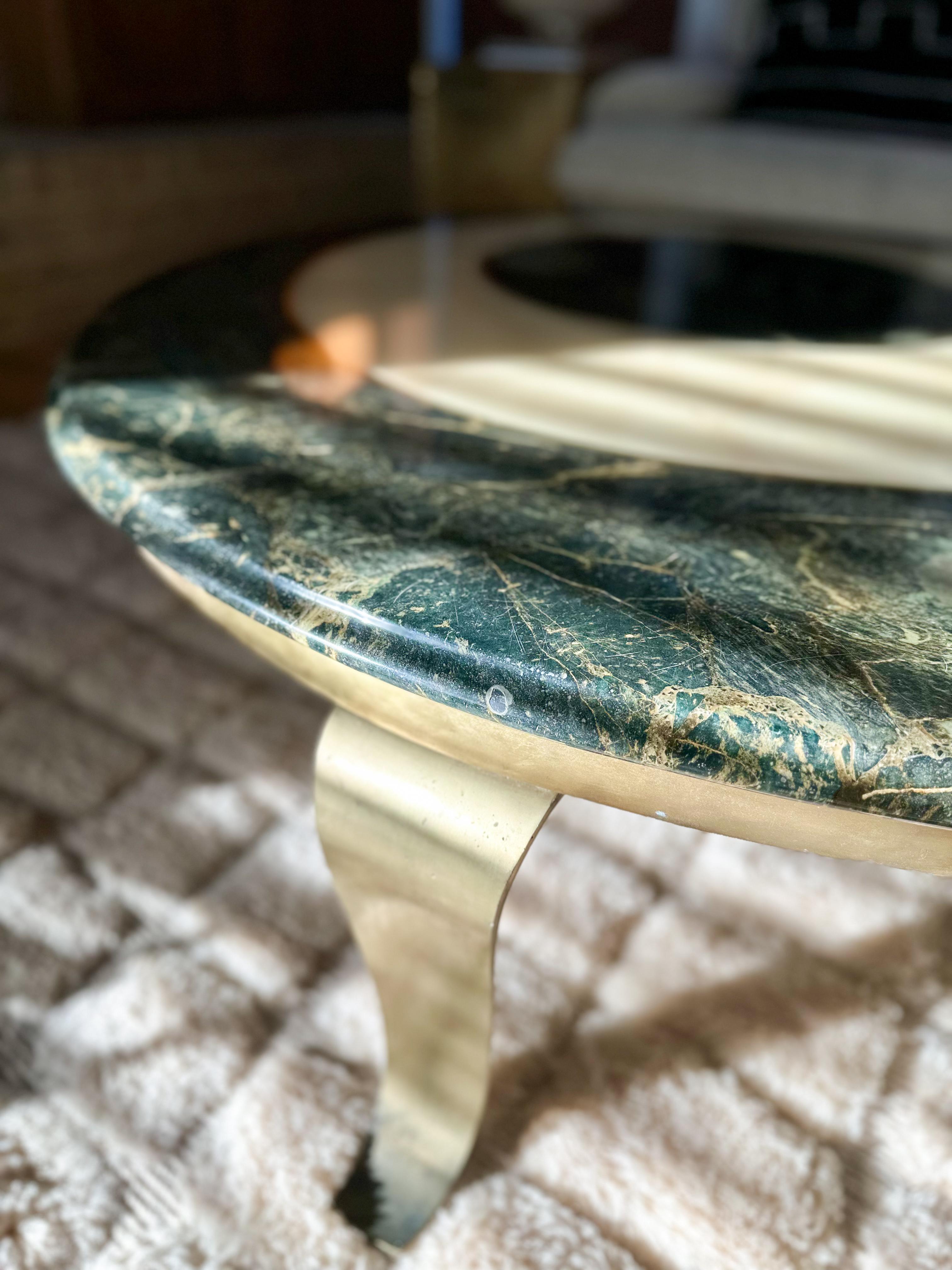 Mexican 1960s Green and Cream Onyx Coffee Table by Arturo Pani for Muller of Mexico For Sale