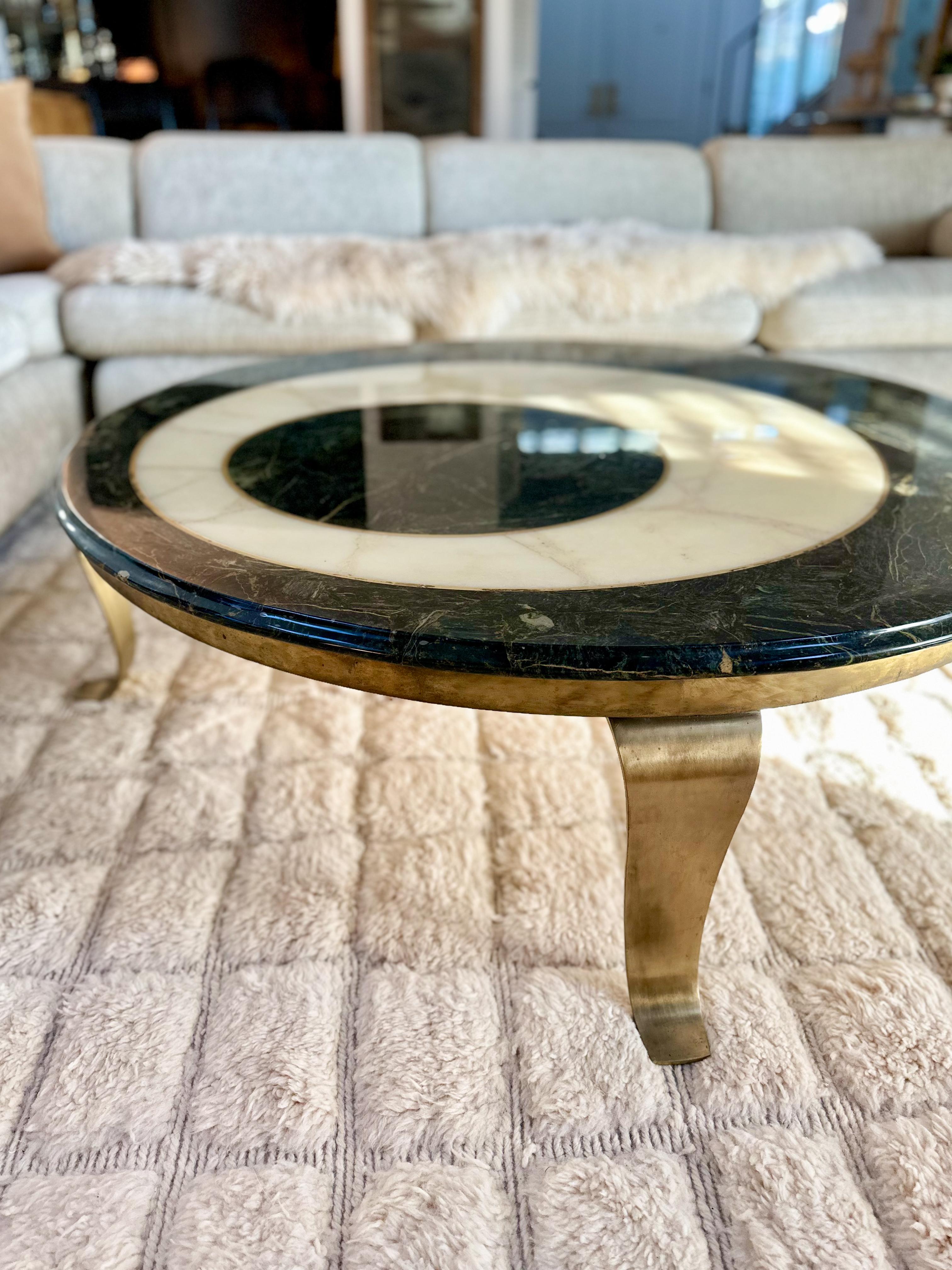 1960s Green and Cream Onyx Coffee Table by Arturo Pani for Muller of Mexico 1