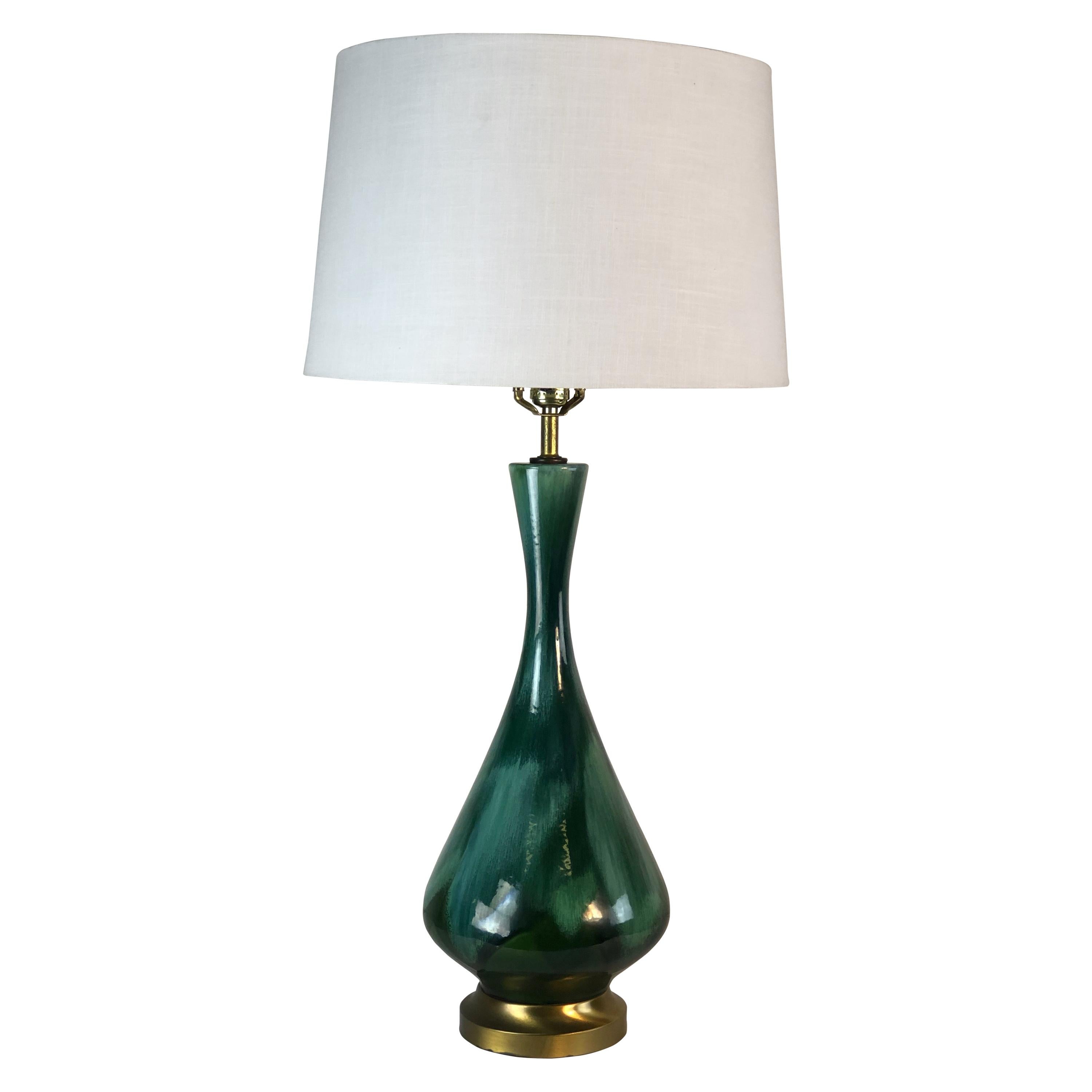 1960s Green Drip Glaze Table Lamp For Sale at 1stDibs 1960s drip