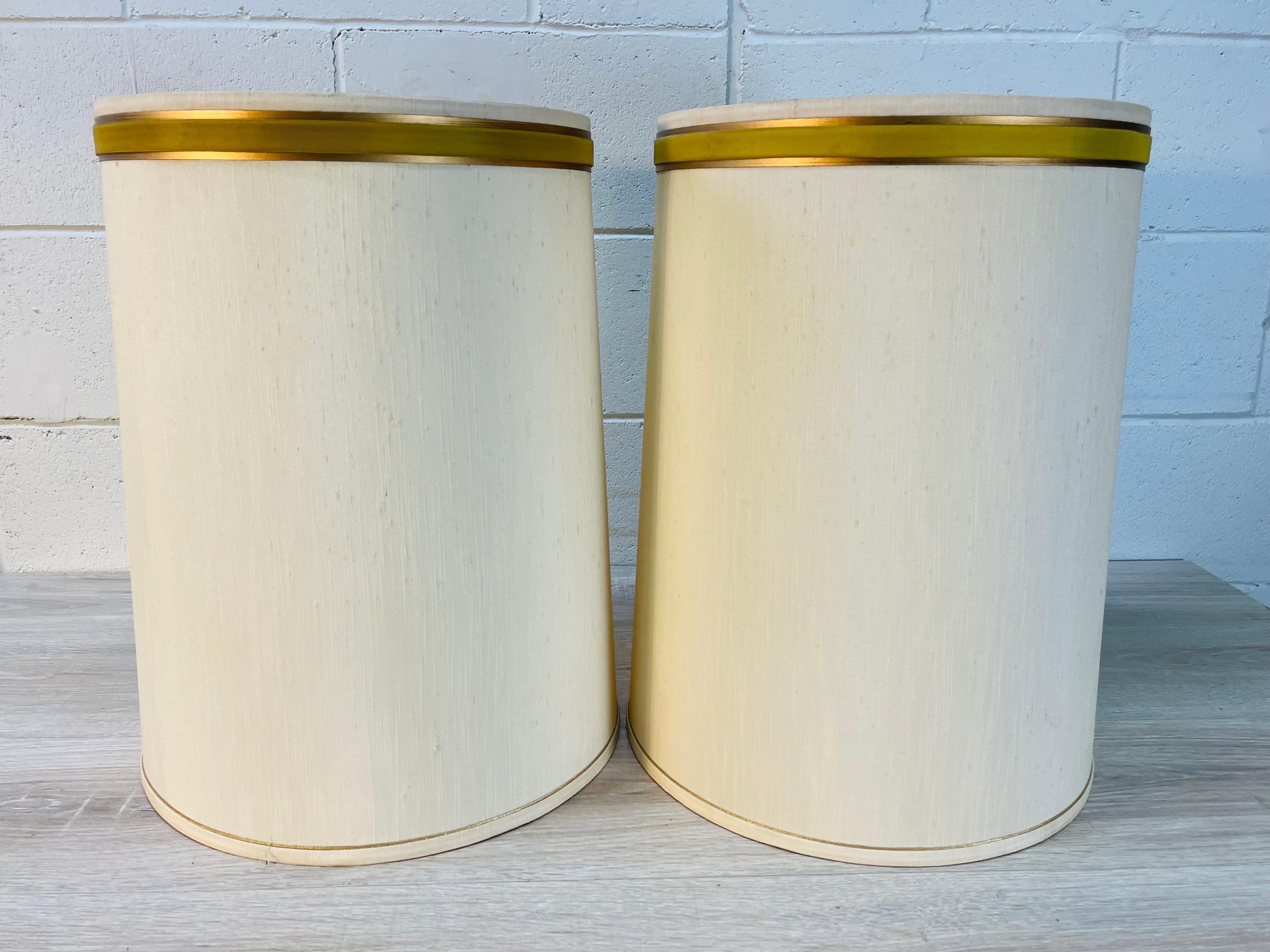 1960s Green & Gold Urn Style Lamps, Pair For Sale 5